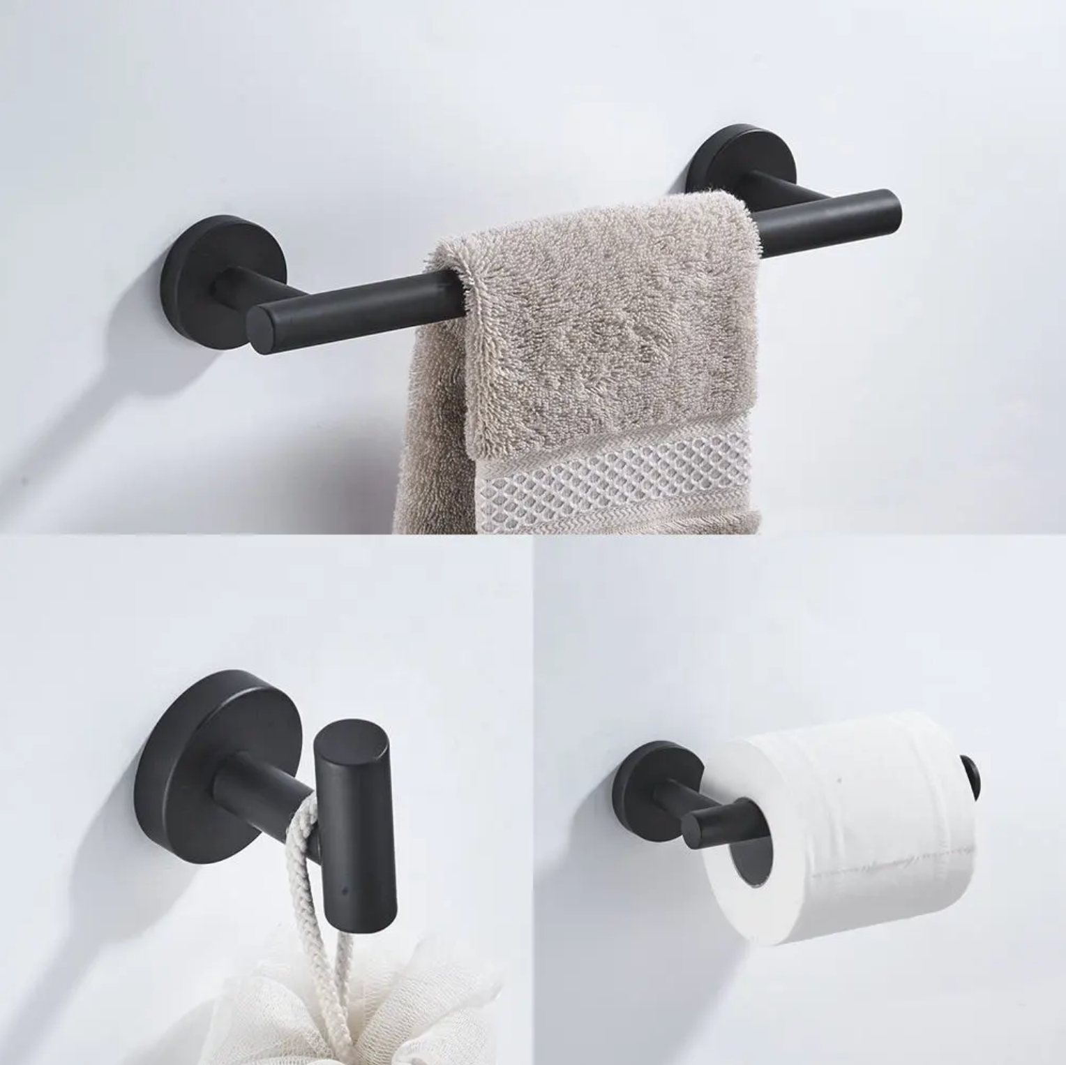 matt black bathroom accessories