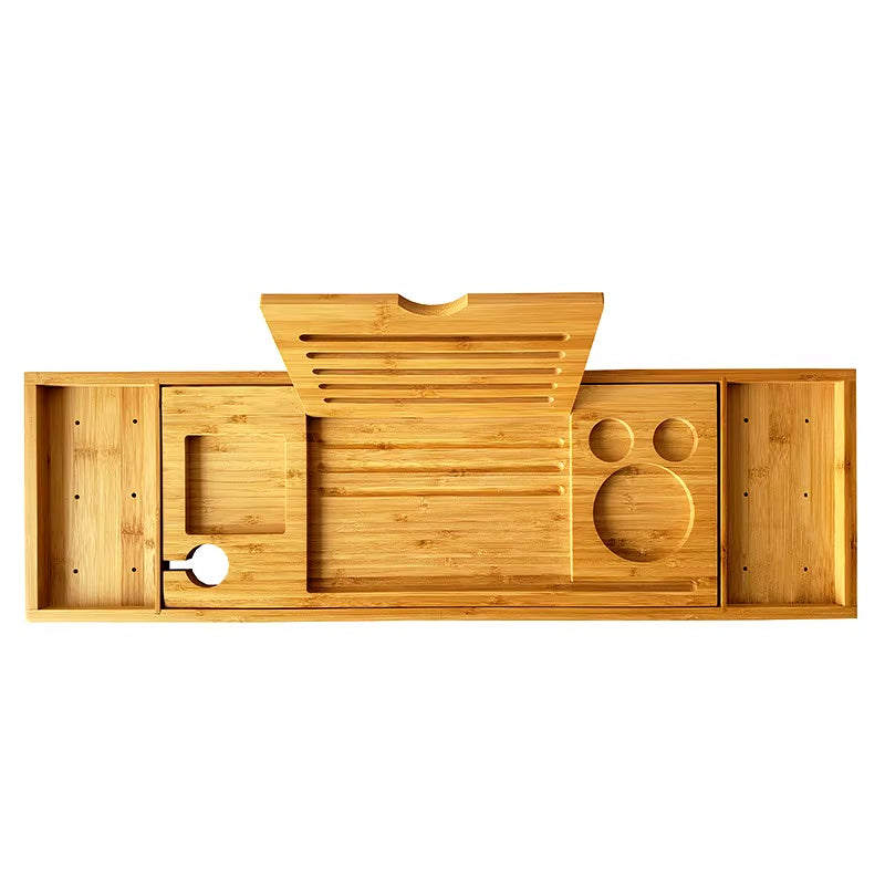 Bamboo Bath caddy Rack birds eye view