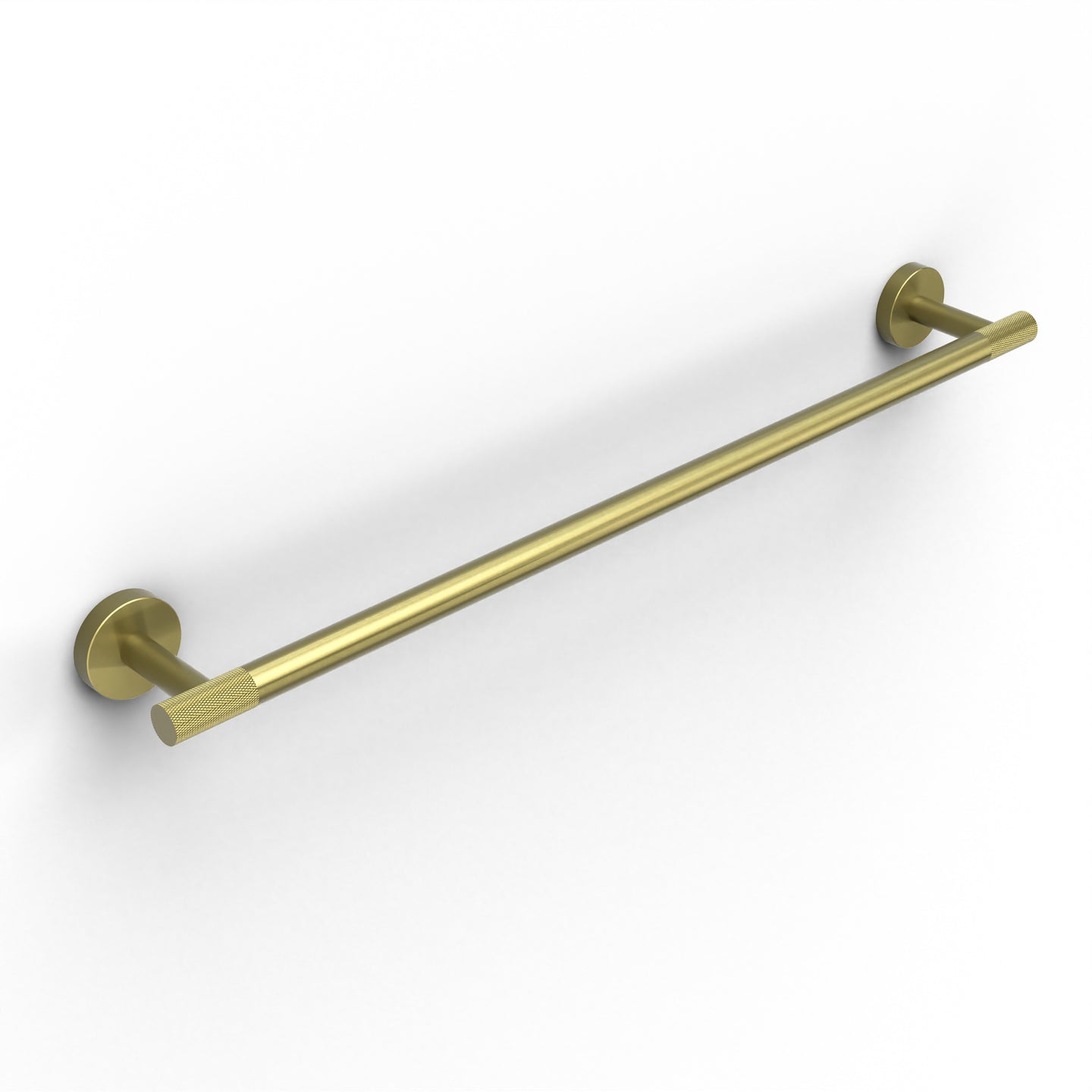 knurled towel rail brushed brass gold