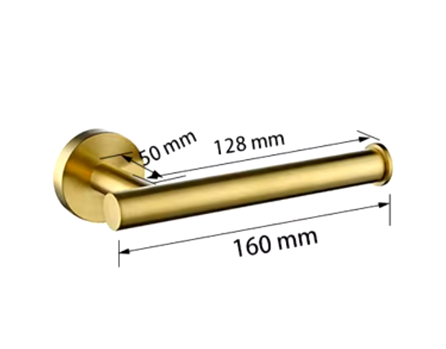 brushed brass gold toilet roll holder